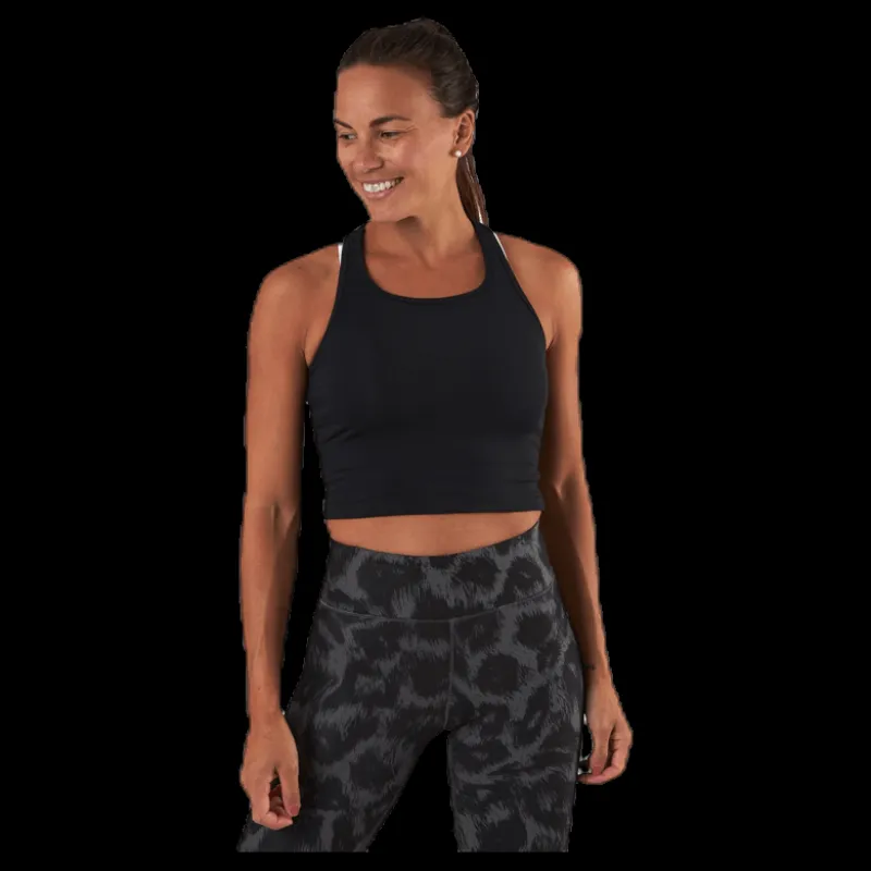 Casall Bold Rib Crop Tank Black Svart Clearance