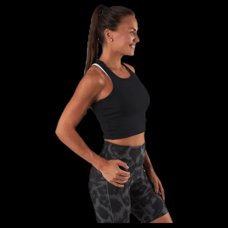 Casall Bold Rib Crop Tank Black Svart Clearance