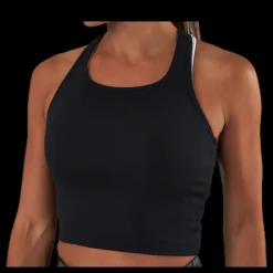 Casall Bold Rib Crop Tank Black Svart Clearance