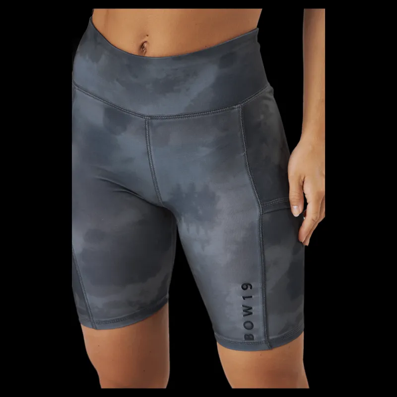 BOW19 Bonnie Cycle Shorts Cinder Tie Dye Grå Discount