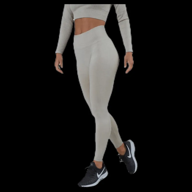 NOUN Bonnie Ribbed Tights Beige Online