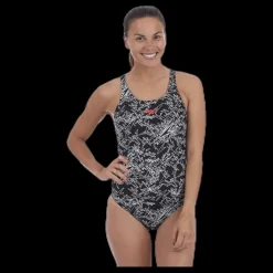 Speedo Boom Allover Muscleback White/Black Vit och Svart Online