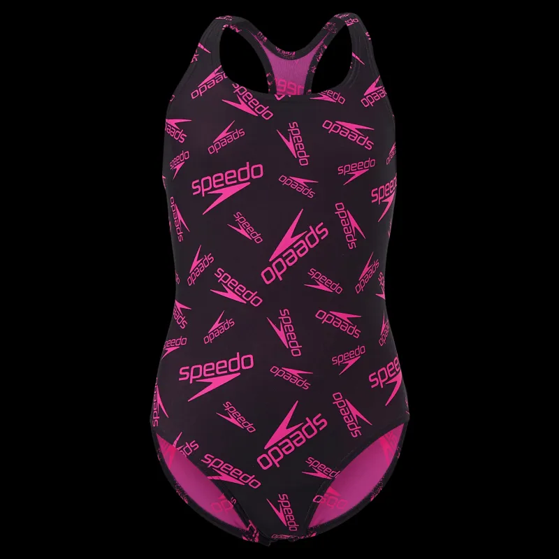 Speedo Boom Logo Medalist Jf Black/electric Pink Svart och Rosa
