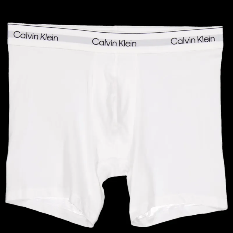 Calvin Klein Boxer Brief 3pk 100 White, White, White Vit Outlet