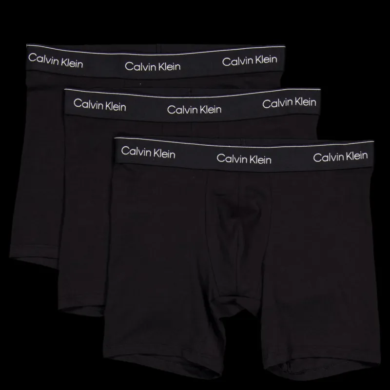 Calvin Klein Boxer Brief 3pk Tm6 Black W/ Black Wb Svart