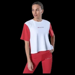 Tommy Hilfiger Sport Boxy T-Shirt Short Sleeve Pink/White Rosa och Vit Outlet
