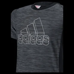 Sale adidas Boys Aeroready Heather Tee Black / Grey Four / White Svart