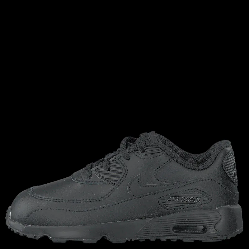 Online Nike Boys' Air Max 90 Leather TD Kids Black/black Svart