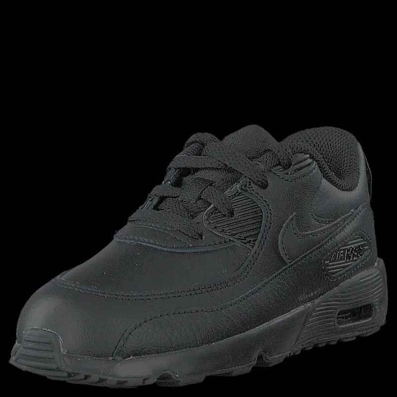 Online Nike Boys' Air Max 90 Leather TD Kids Black/black Svart