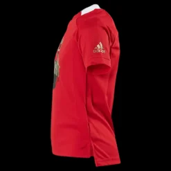 Best adidas Boys Salah Aeroready Football T-Shirt Vivid Red / Gold Metallic Röd