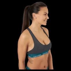 Calvin Klein Bralette Charcoal Heather_topaz Gemston Svart
