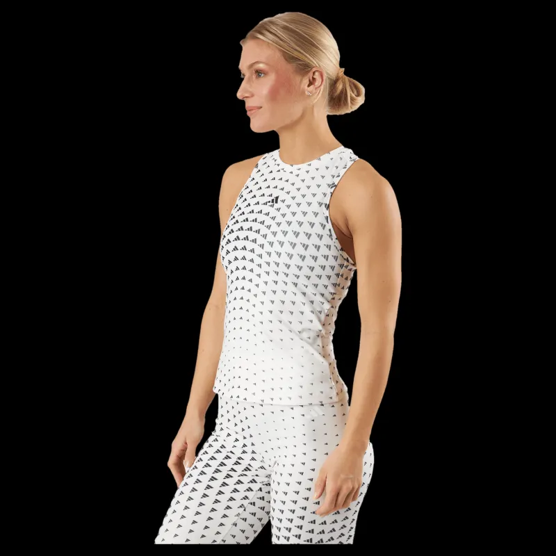 Outlet adidas Brand Love Performance Tank Top Off White Vit