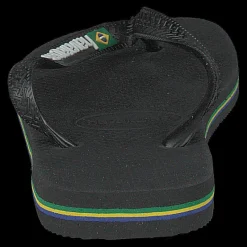 Clearance Havaianas Brasil Logo Black/Black Svart