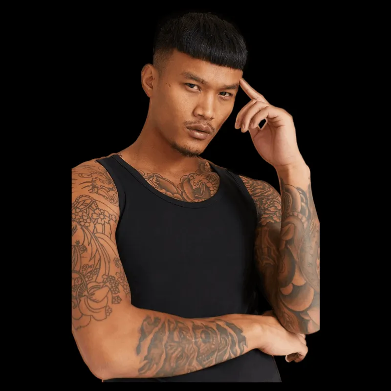 Bread & Boxers Tank 2-Pack Svart