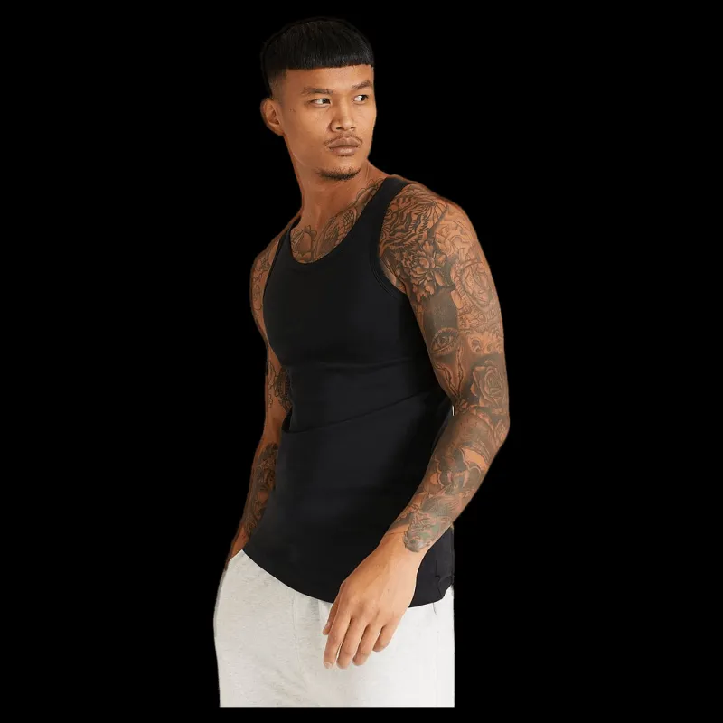 Bread & Boxers Tank 2-Pack Svart