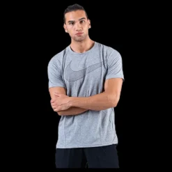 Nike Breathe Top SS Hyper Dry Black/Grey Grå Outlet