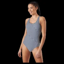 Abecita Brighton Swimsuit w Racerback Blue/White Blå och Vit Online