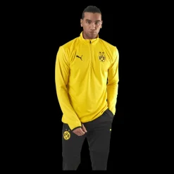 Puma BVB Warmup Midlayer Black/Yellow Gul Hot