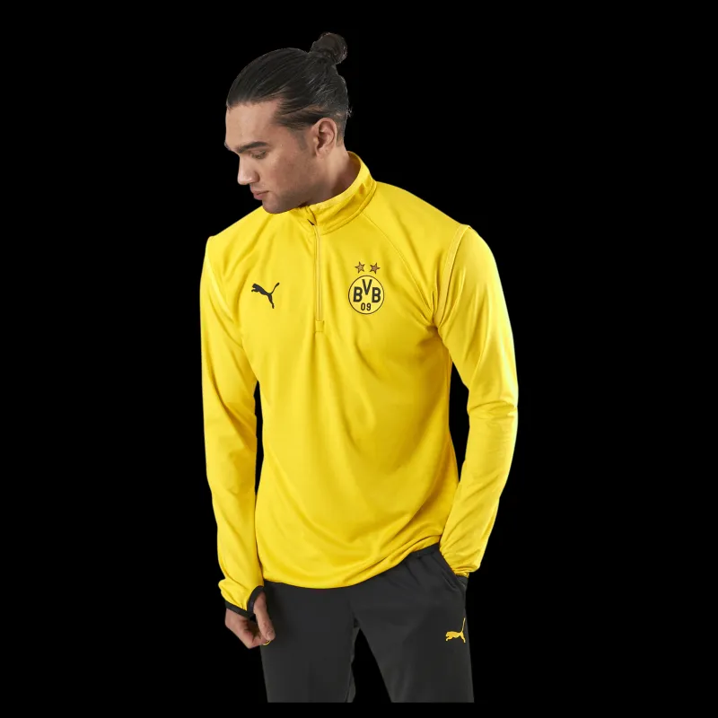 Puma BVB Warmup Midlayer Black/Yellow Gul Hot