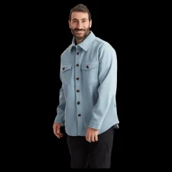 New Tuxer Cameron Reco Shirt Faded Denim Blå