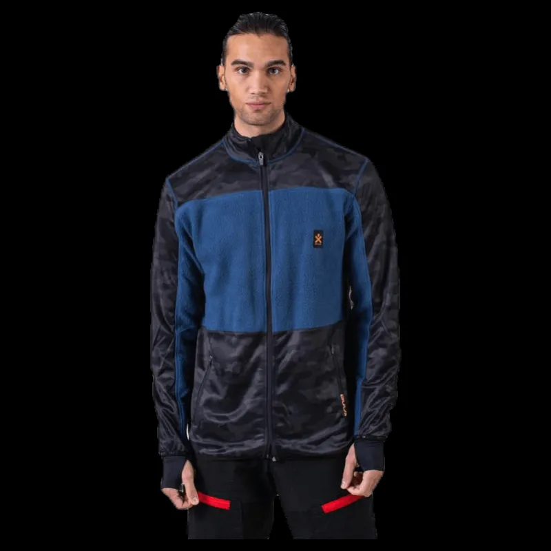 Bula Camo Fleece Jacket Blue Blå