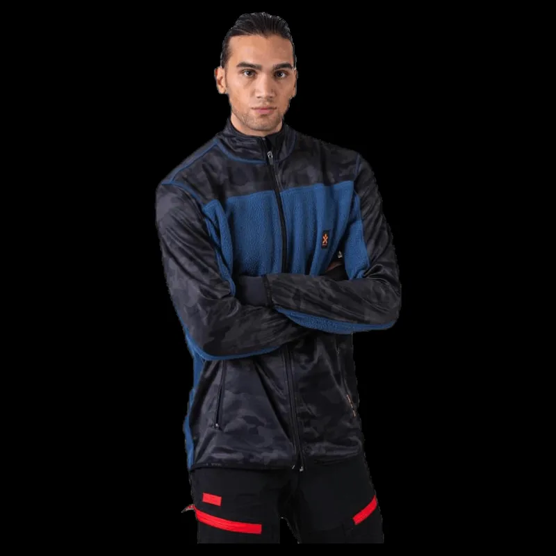 Bula Camo Fleece Jacket Blue Blå