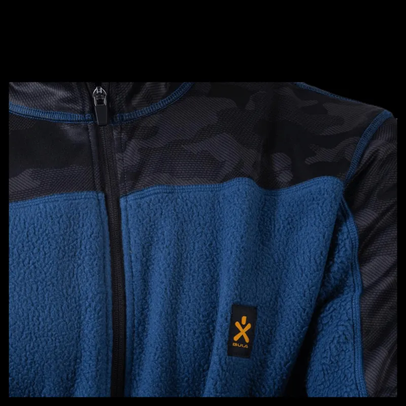 Bula Camo Fleece Jacket Blue Blå
