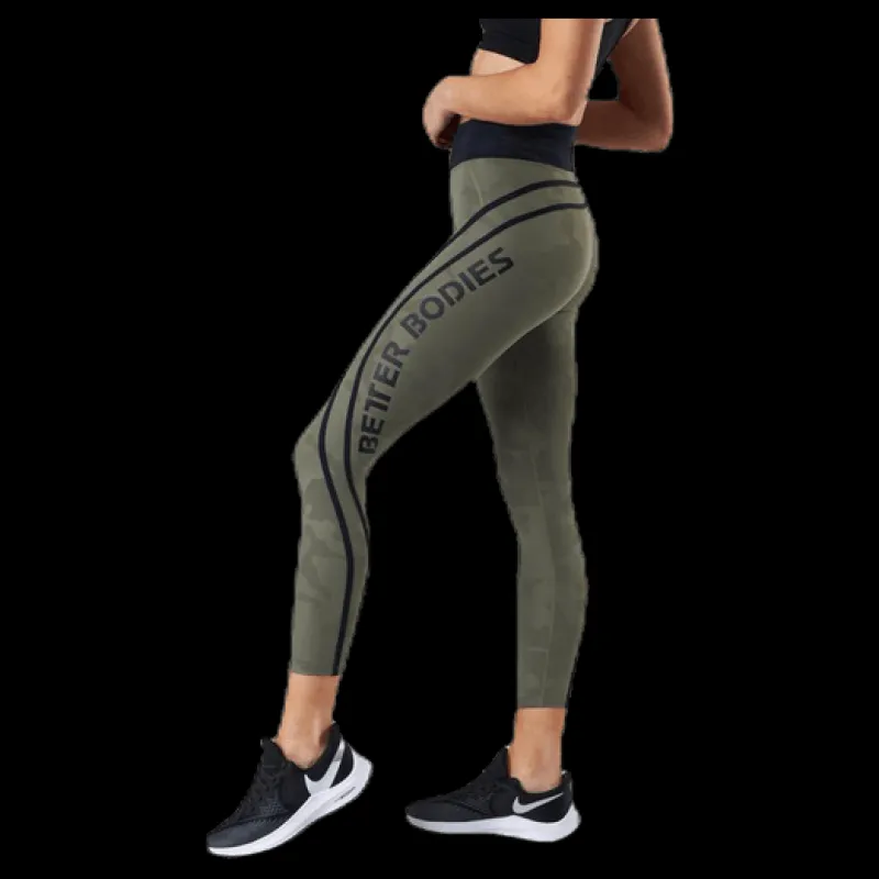 Outlet Better Bodies Camo High Tights Patterned/Green Mönstrad och Grön