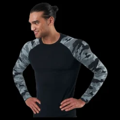 Best Bula Camo Merino Wool Crew Black/Grey Svart och Grå
