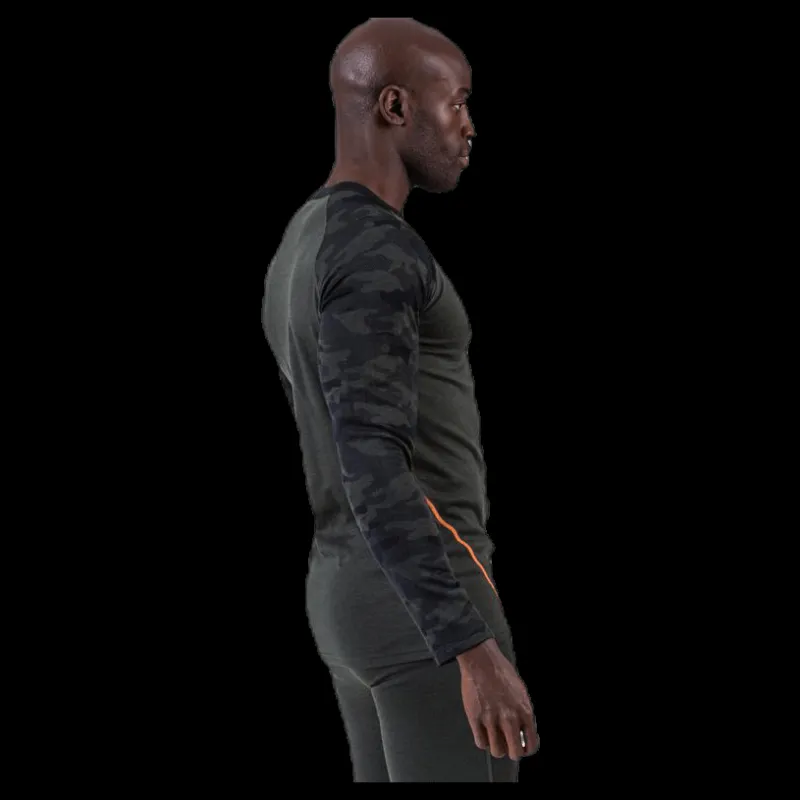 Sale Bula Camo Merino Wool Crew Green Grön