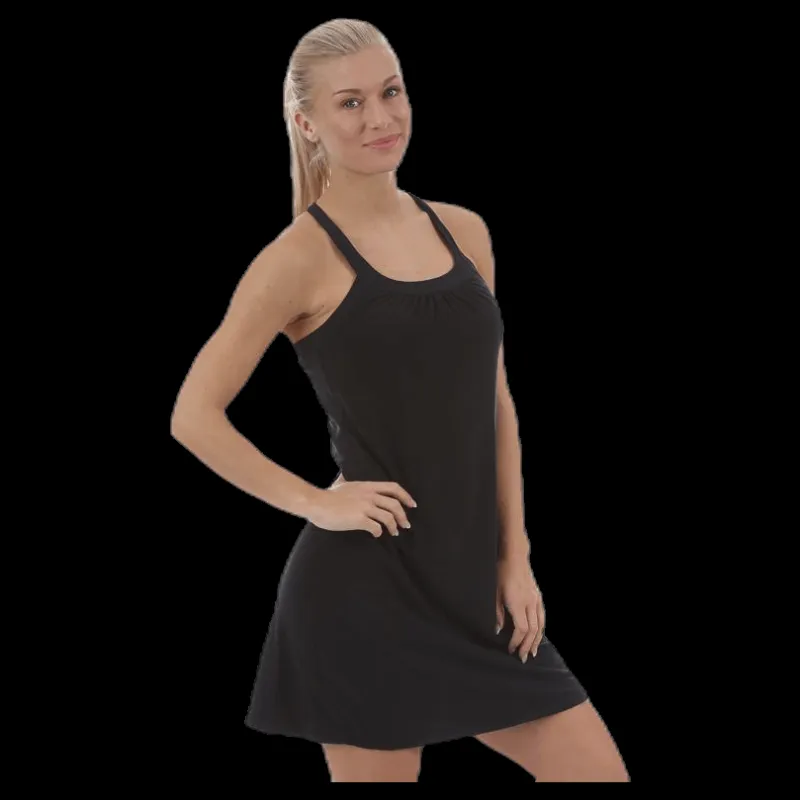 Prana Cantine Dress Black Svart Outlet