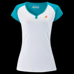 Discount Babolat Cap Sleeve Top Play Blue/White Blå och Vit