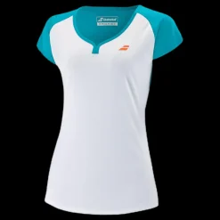 Discount Babolat Cap Sleeve Top Play Blue/White Blå och Vit