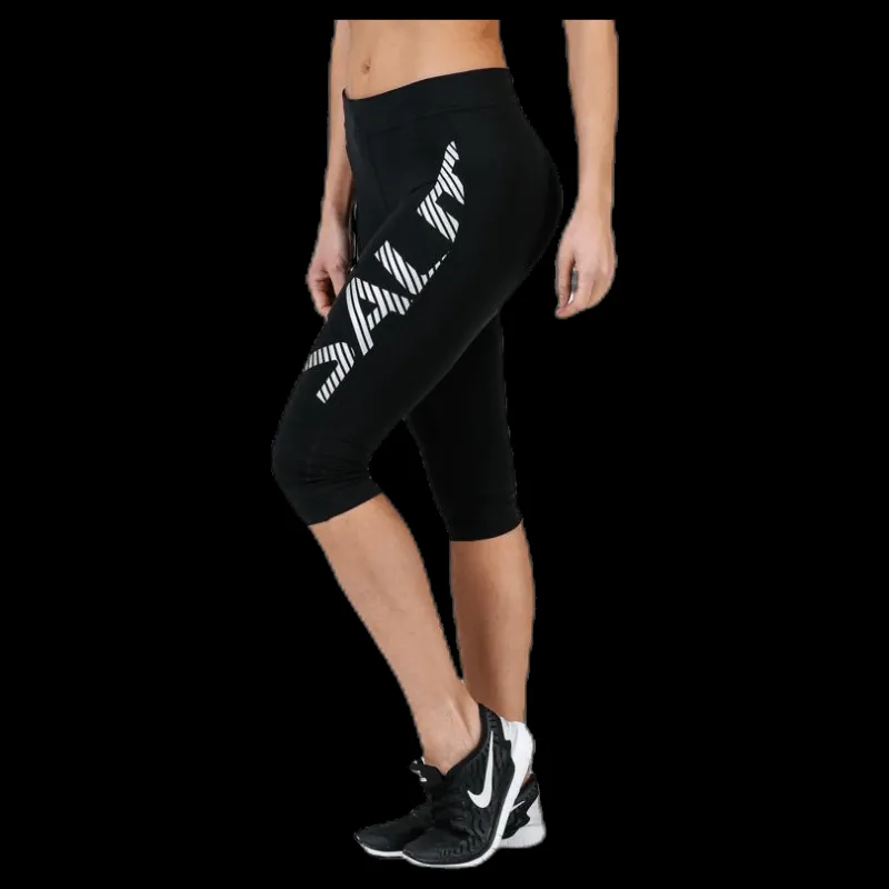 Salming Capri Logo Tights W Black Svart Discount