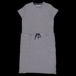 Tuxer Carmen Dress Navy Stripes Blå