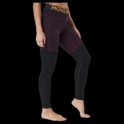 Mons Royale Cascade Merino Flex 200 Leggin Winter Leopard Svart Discount