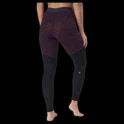 Mons Royale Cascade Merino Flex 200 Leggin Winter Leopard Svart Discount