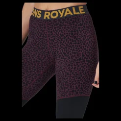 Mons Royale Cascade Merino Flex 200 Leggin Winter Leopard Svart Discount