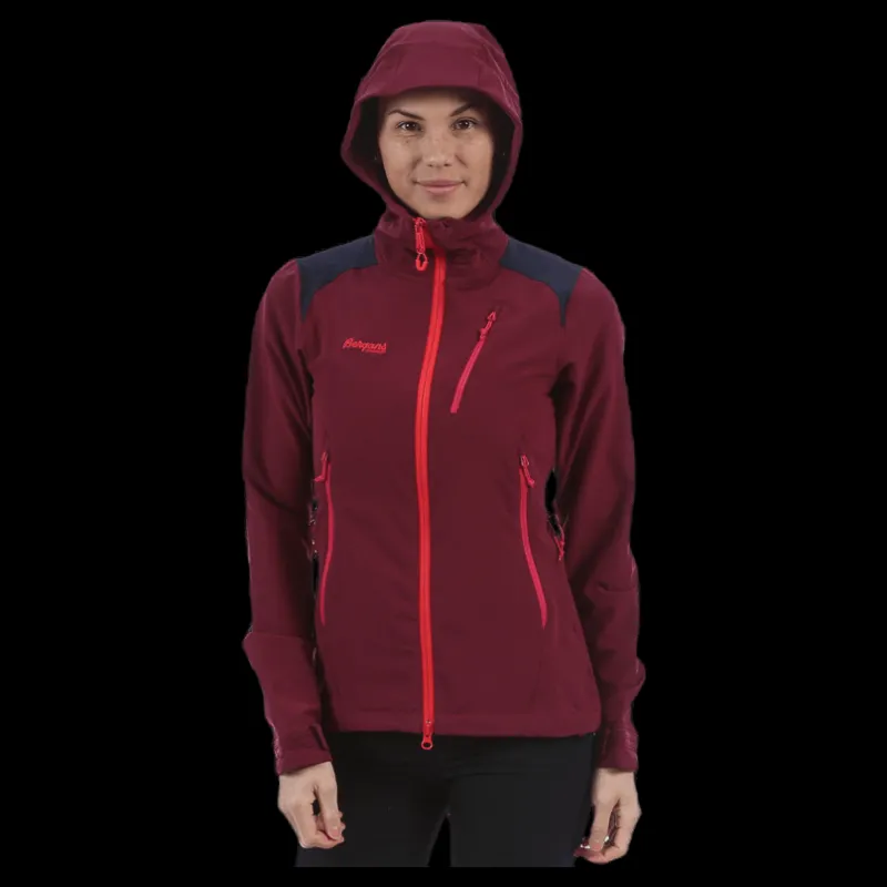 New Bergans of Norway Cecilie Mountaineering Jacket Grey/Red Grå och Röd