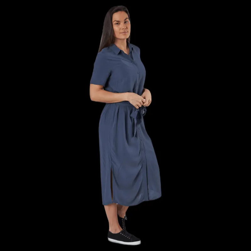 Online Pieces Cecilie Ss Long Dress Blue Blå
