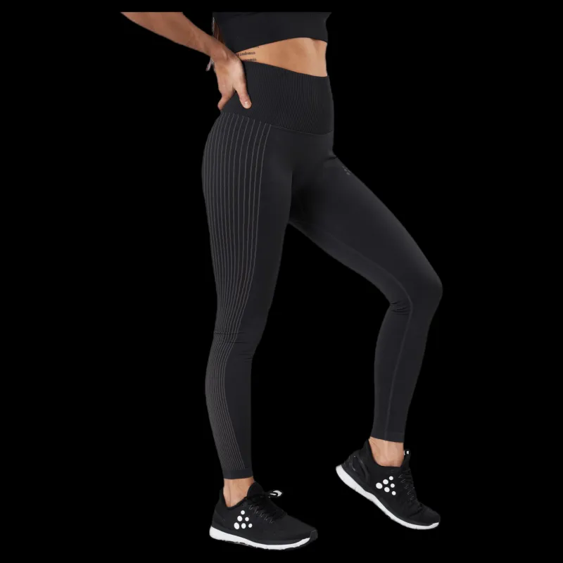 Craft Charge Fuseknit Tights White/Black Vit och Svart