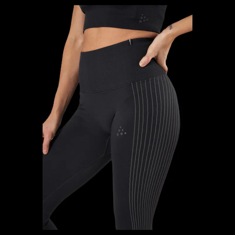 Craft Charge Fuseknit Tights White/Black Vit och Svart