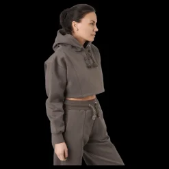 Hot Gavelo Chill Lounge Cropped Hoodie Taupe Brun