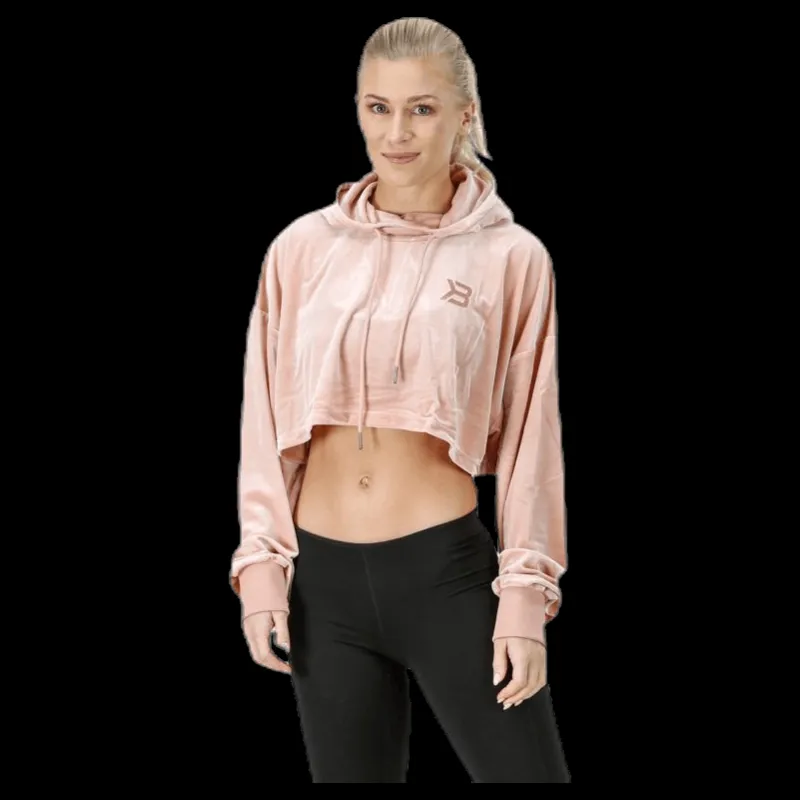 Outlet Better Bodies Chrystie crop hoodie Pink/Beige Rosa och Beige