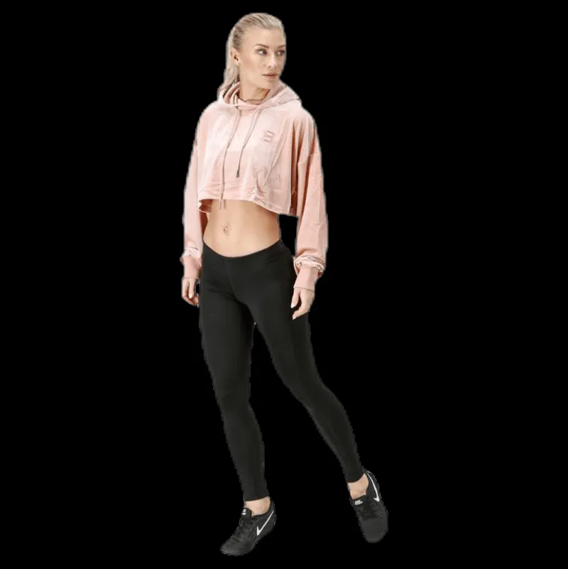 Outlet Better Bodies Chrystie crop hoodie Pink/Beige Rosa och Beige