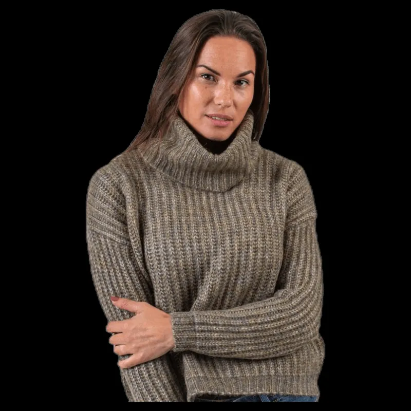 Best Only Chunky L/S Rollneck Pullover Beige