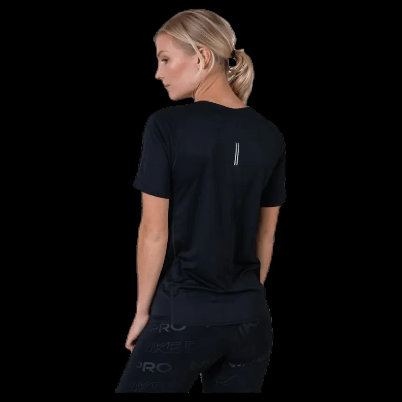 Nike City Sleek SS Top Black Svart Discount