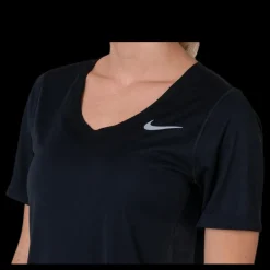 Nike City Sleek SS Top Black Svart Discount