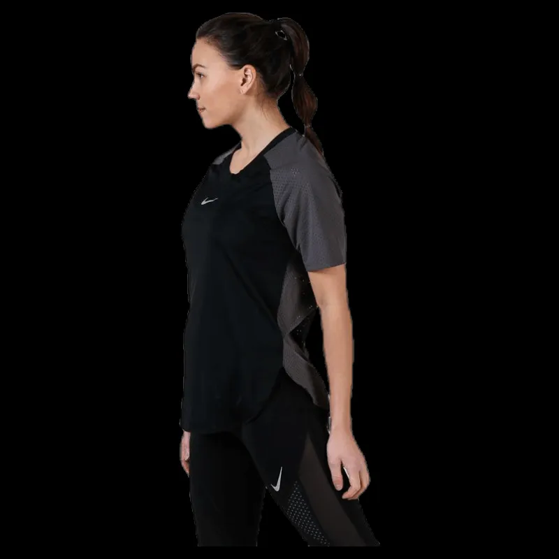 Nike City Sleek Top SS Cool Black/Grey Svart Discount