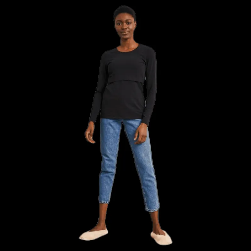 Boob Classic LS Top Black Svart New